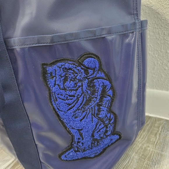 The Baboon Go-Tote Big  Midnight Blue Travel Tote with Astronaut Tiger Patch - Picture 3 of 16